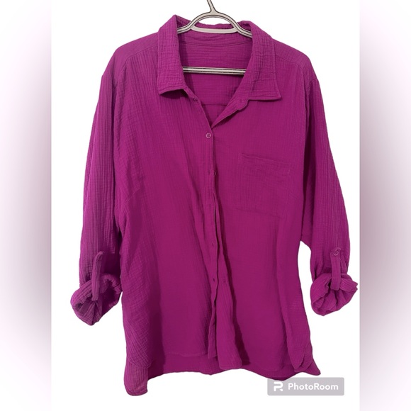 Pink/purple button down - Picture 1 of 3